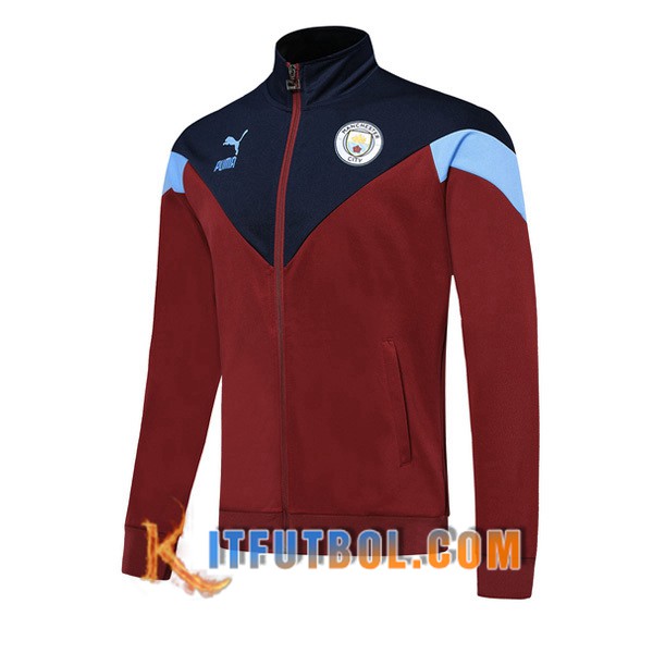 Nueva Chaqueta Futbol Manchester City Roja Negro 19/20