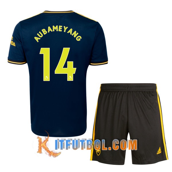 Camisetas Futbol Arsenal (AUBAMEYANG 14) Ninos Tercera 19/20