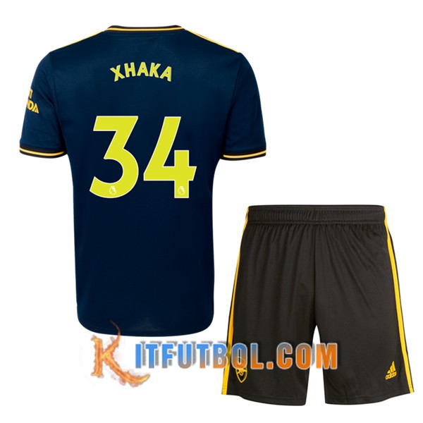 Camisetas Futbol Arsenal (XHAKA 34) Ninos Tercera 19/20