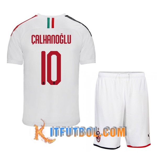 Camisetas Futbol Milan AC (CALHANOGLU 10) Ninos Segunda 19/20
