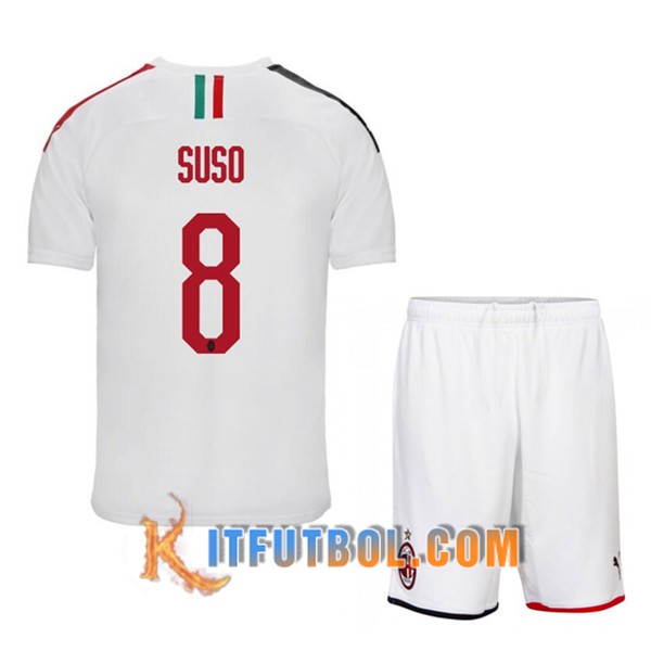 Camisetas Futbol Milan AC (SUSO 8) Ninos Segunda 19/20