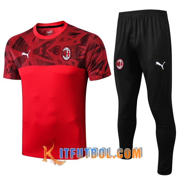 Camiseta Entrenamiento Milan AC + Pantalones Roja 19/20