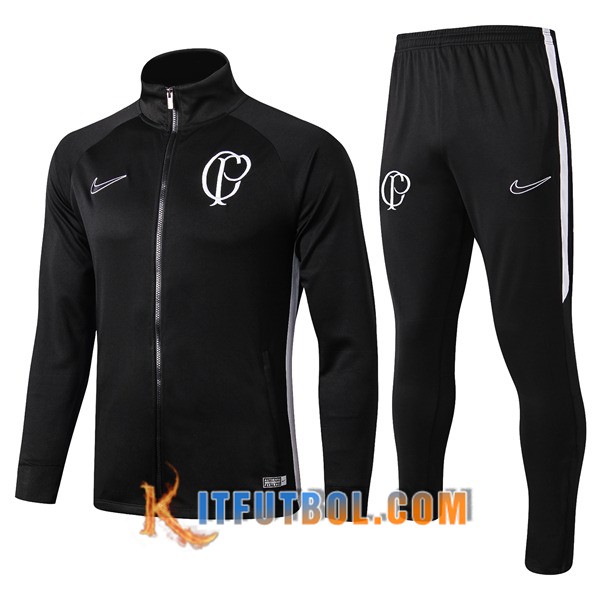 Nueva Chandal Futbol - Chaqueta + Pantalones Corinthians Negro 19/20