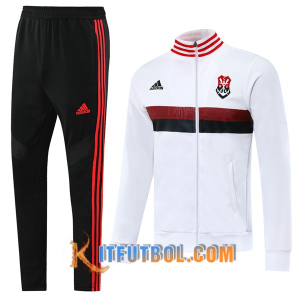 Nueva Chandal Futbol - Chaqueta + Pantalones Flamengo Blanco 19/20