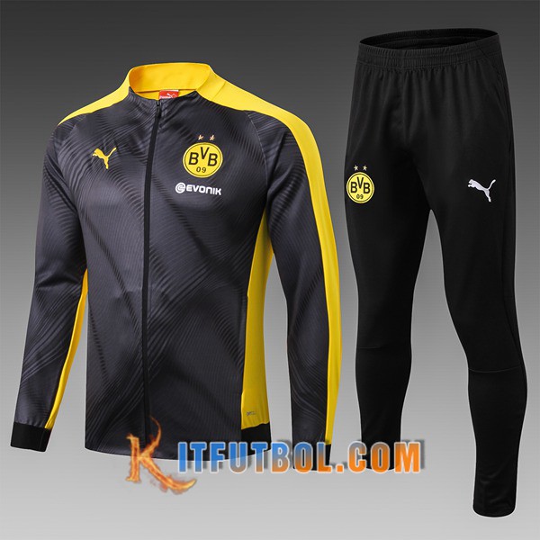 Nueva Chandal Futbol - Chaqueta Dortmund BVB Ninos Negro 19/20