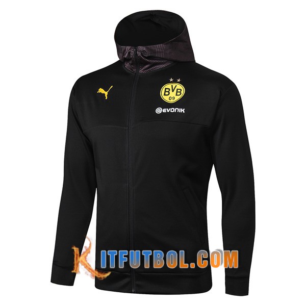 Nueva Chaqueta Futbol Rompevientos Dortmund BVB Negro 19/20