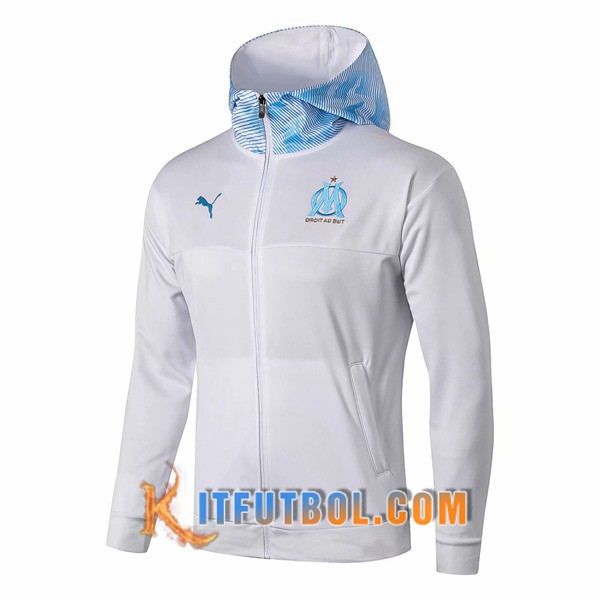 Nueva Chaqueta Futbol Rompevientos Marsella OM Blanco 19/20