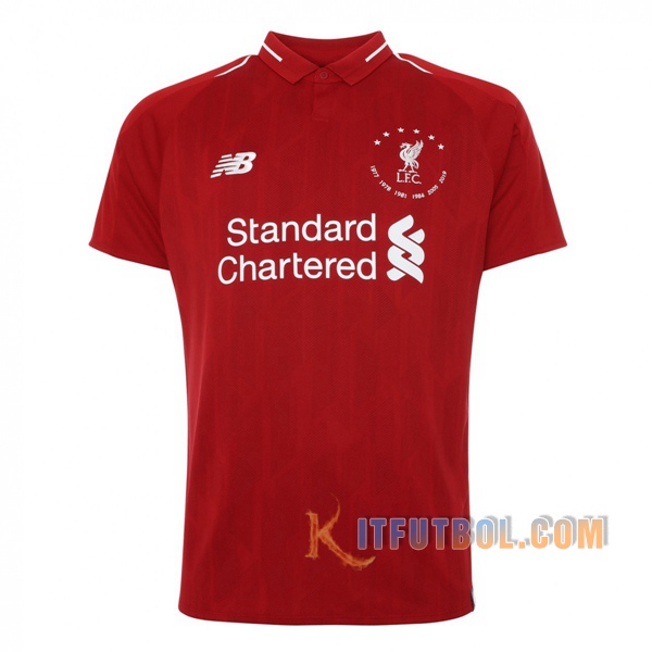 Camisetas Futbol FC Liverpool Edición conmemorativa de 6 campeonatos - Roja