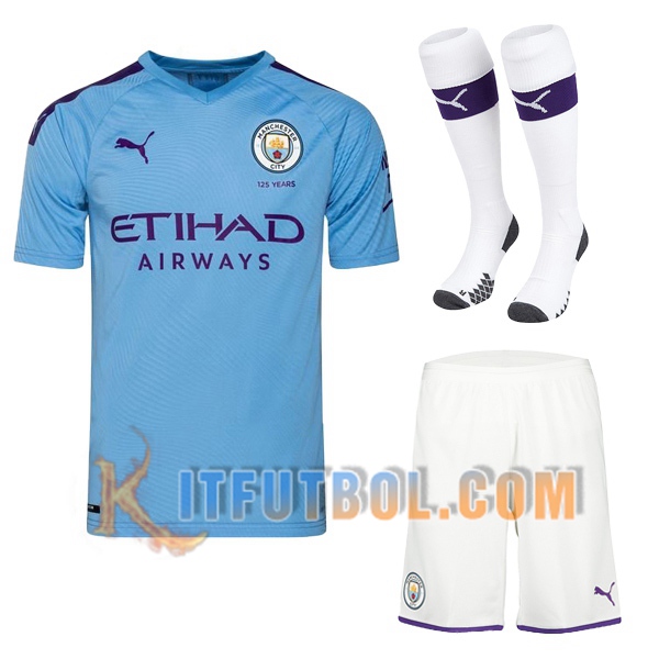 Camiseta Futbol Manchester City Primera + calcetines 2019/2020