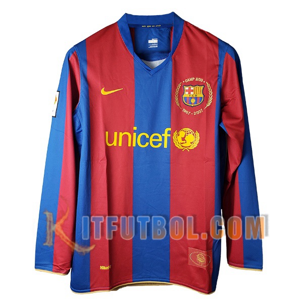 Camiseta Futbol FC Barcelona Manga larga Primera 2007/2008