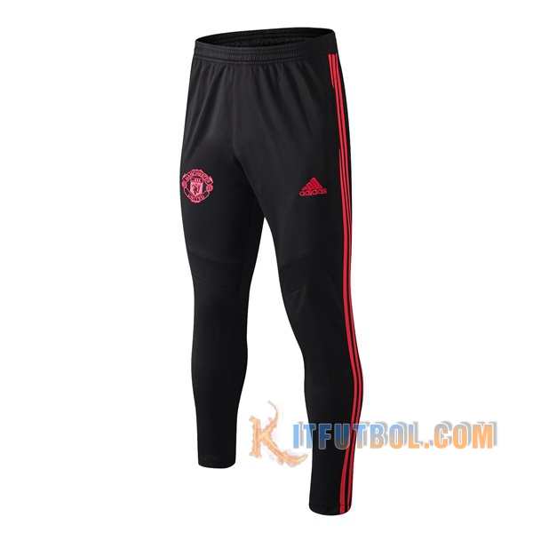 Pantalones Entrenamiento Manchester United Negro Roja 2019/2020