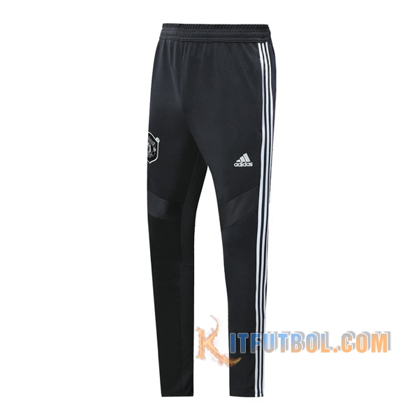 Pantalones Entrenamiento Manchester United Negro Blanco 2019/2020