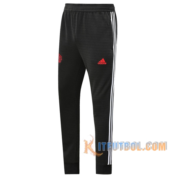 Pantalones Entrenamiento Manchester United Negro Roja Blanco 2019/2020