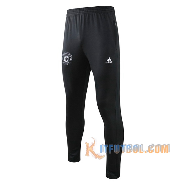Pantalones Entrenamiento Manchester United Negro Blanco 2019/2020