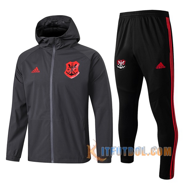 Chandal Futbol Rompevientos Flamengo Negro Roja 2019/2020