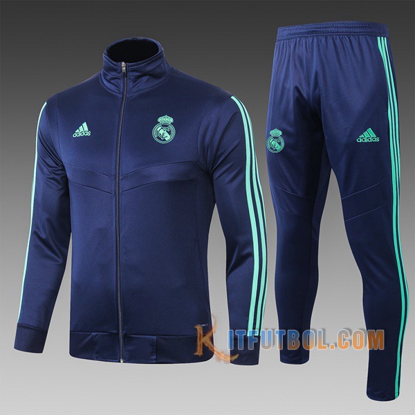 Chandal Futbol - Chaqueta Real Madrid Niños Azul zafiro 2019/2020