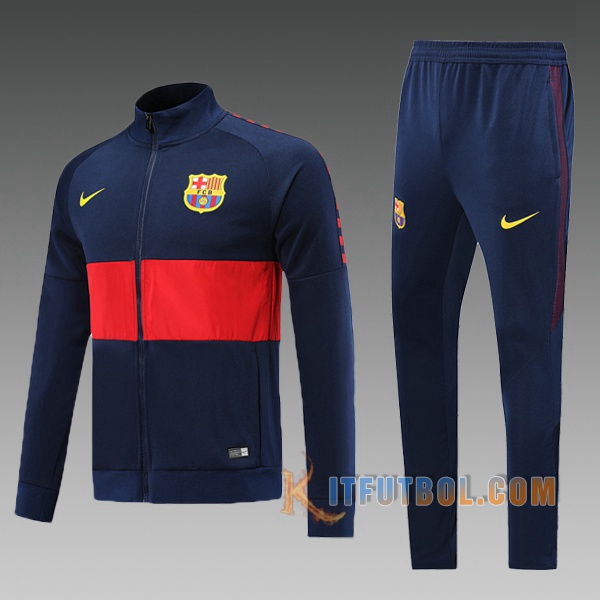 Chandal Futbol - Chaqueta FC Barcelona Niños Azul zafiro Roja 2019/2020