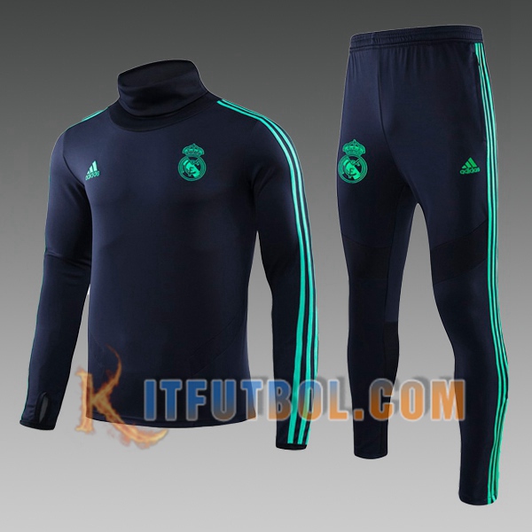 Chandal Futbol Real Madrid Niños Cyan Cuello alto 2019/2020