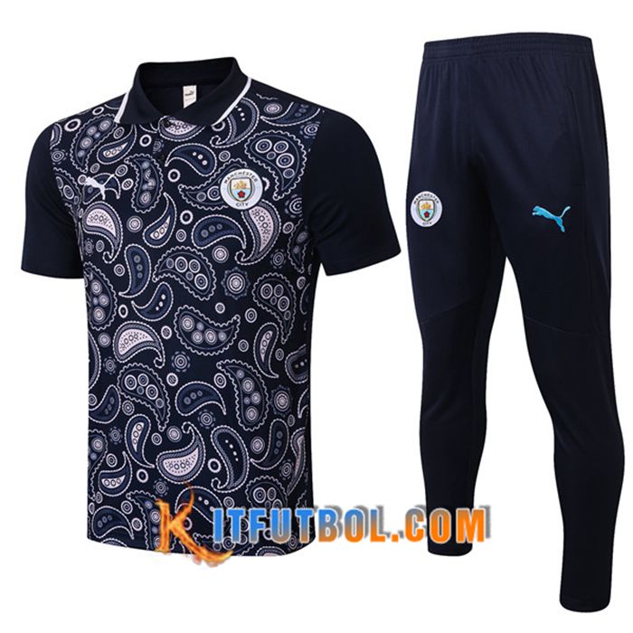 Camiseta Polo Manchester City + Pantalones Negro 2020/2021