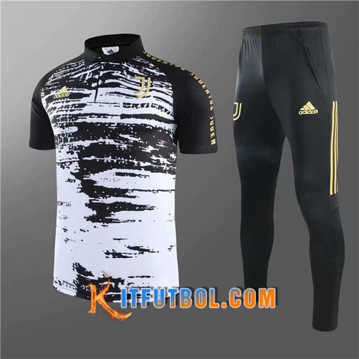 Camiseta Polo Juventus + Pantalones Blanca/Negro 2020/2021