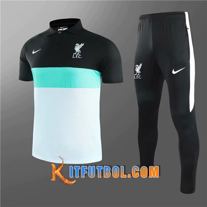 Camiseta Polo FC Liverpool + Pantalones Blanca/Negro 2020/2021