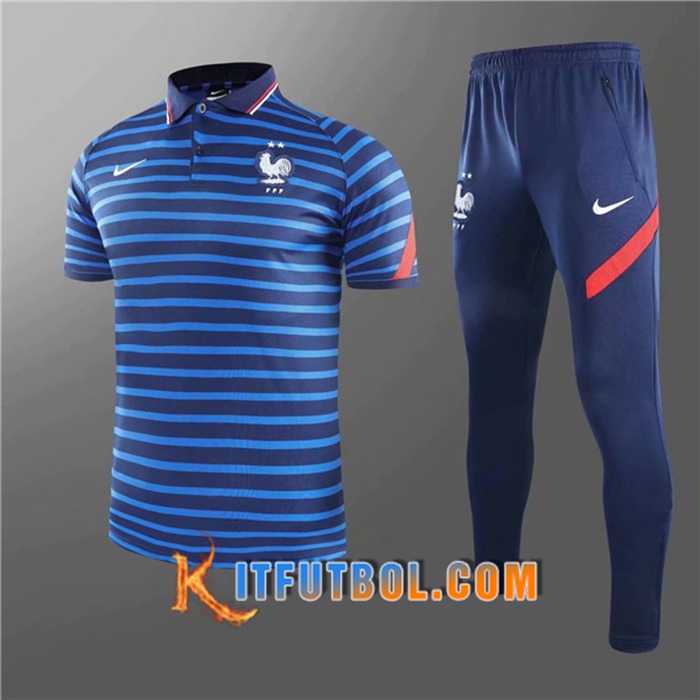 Camiseta Polo Francia + Pantalones Azul 2020/2021