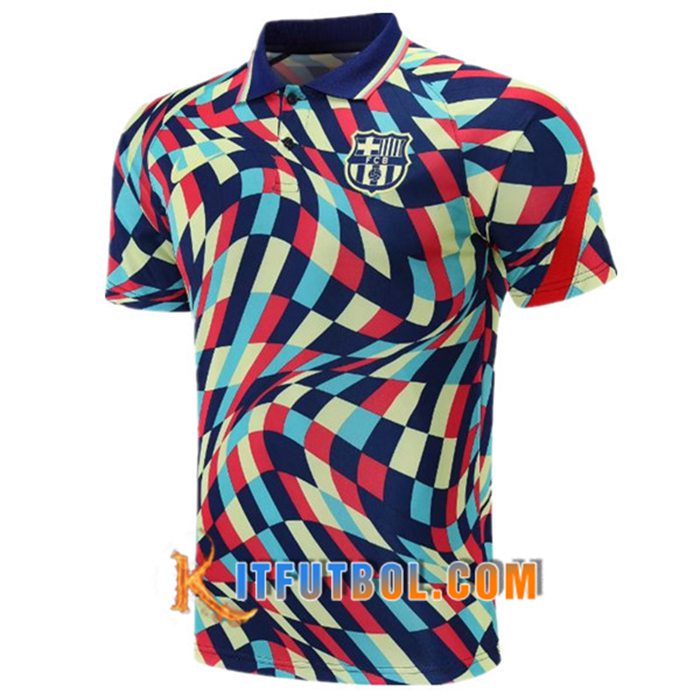 Camiseta Polo Futbol FC Barcelona Azul/Rojo 2020/2021