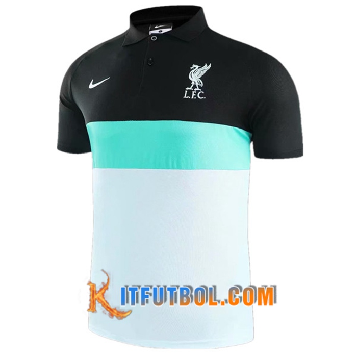 Camiseta Polo Futbol FC Liverpool Blanca/Negro 2020/2021