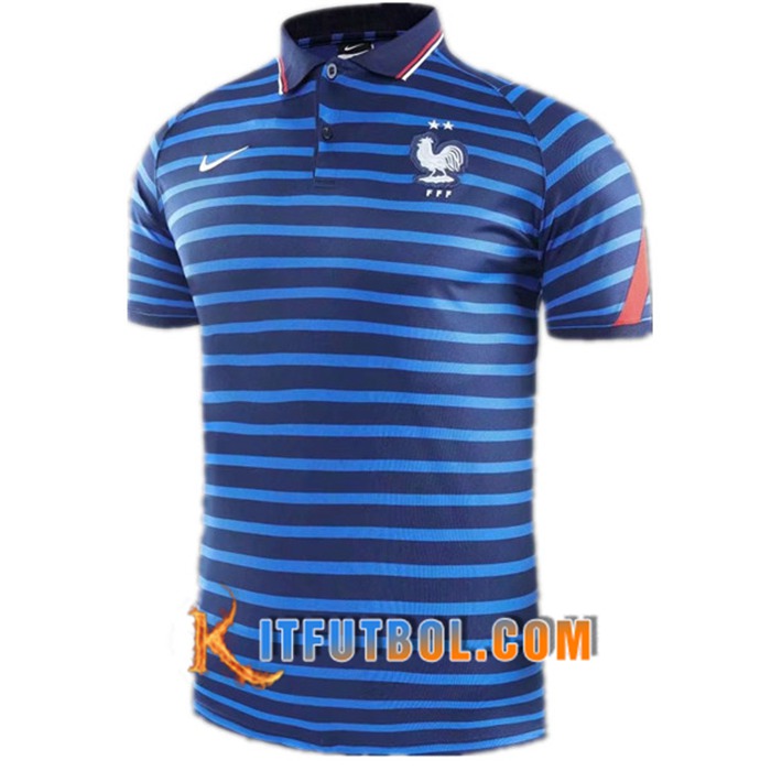 Camiseta Polo Futbol Francia Azul 2020/2021