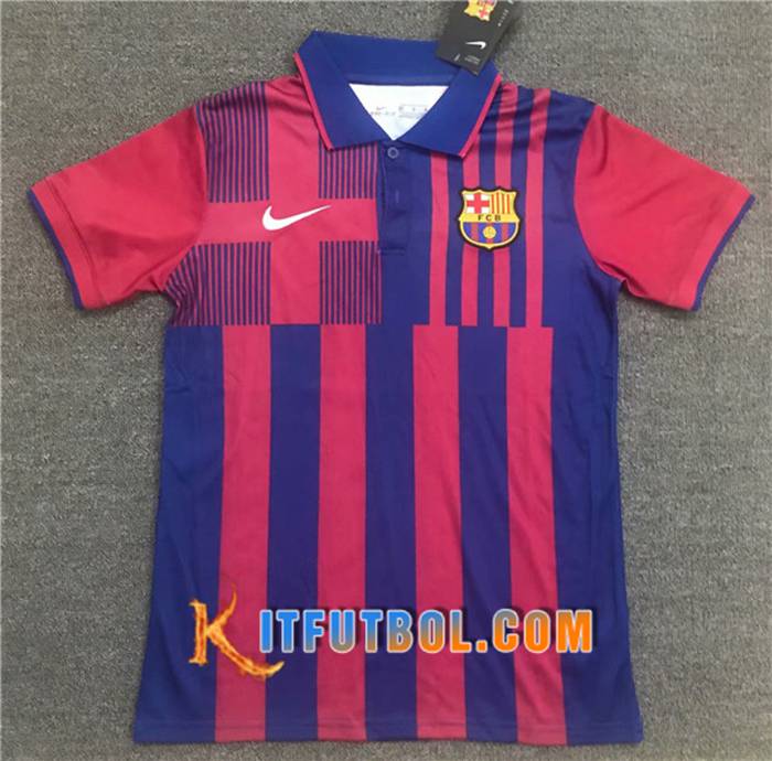 Camiseta Polo Futbol FC Barcelona Azul/Rojo 2021/2022