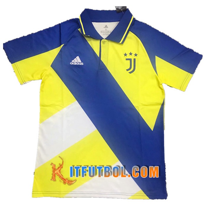 Camiseta Polo Futbol Juventus Azul/Amarillo 2021/2022