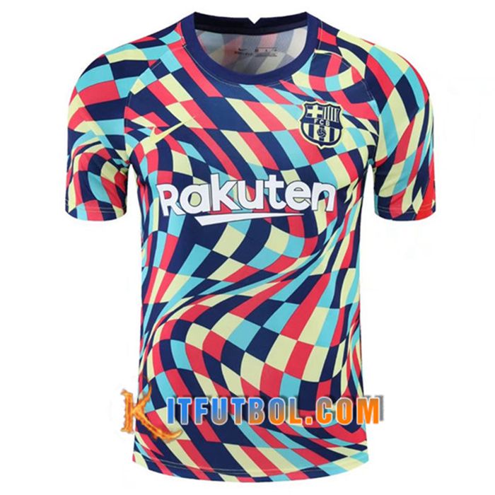 Camiseta Entrenamiento FC Barcelona Amarillo/Azul/Rojo 2020/2021