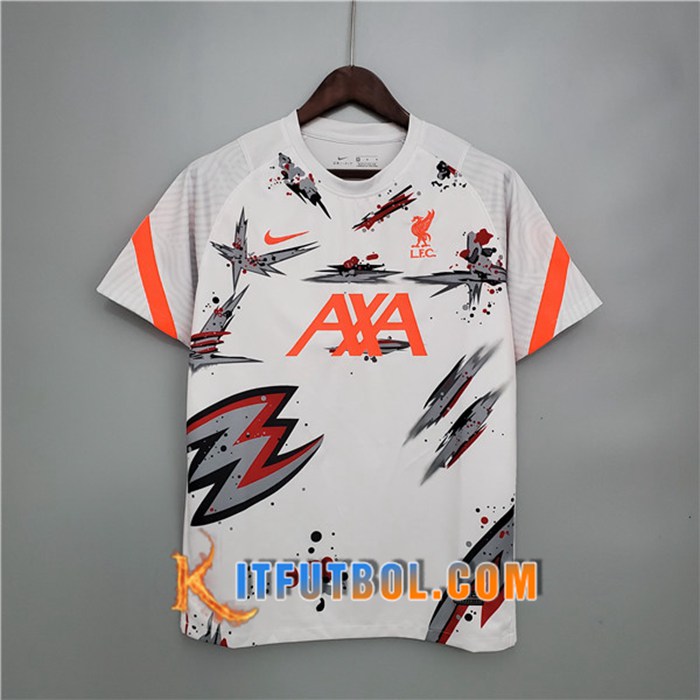 Camiseta Entrenamiento FC Liverpool Blanca/Grise 2020/2021