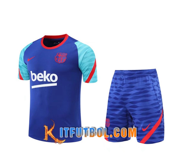 Camiseta Entrenamiento FC Barcelona + Cortos Azul 2020/2021