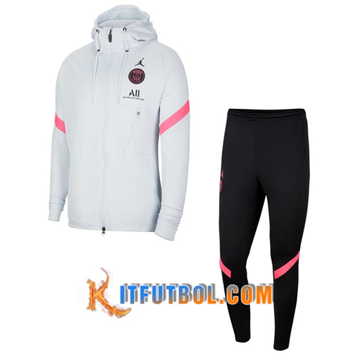Chaqueta Con Capucha Chandal Jordan PSG Gris 2020/2021