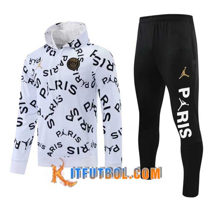 Chaqueta Con Capucha Chandal Jordan PSG Blanca 2020/2021