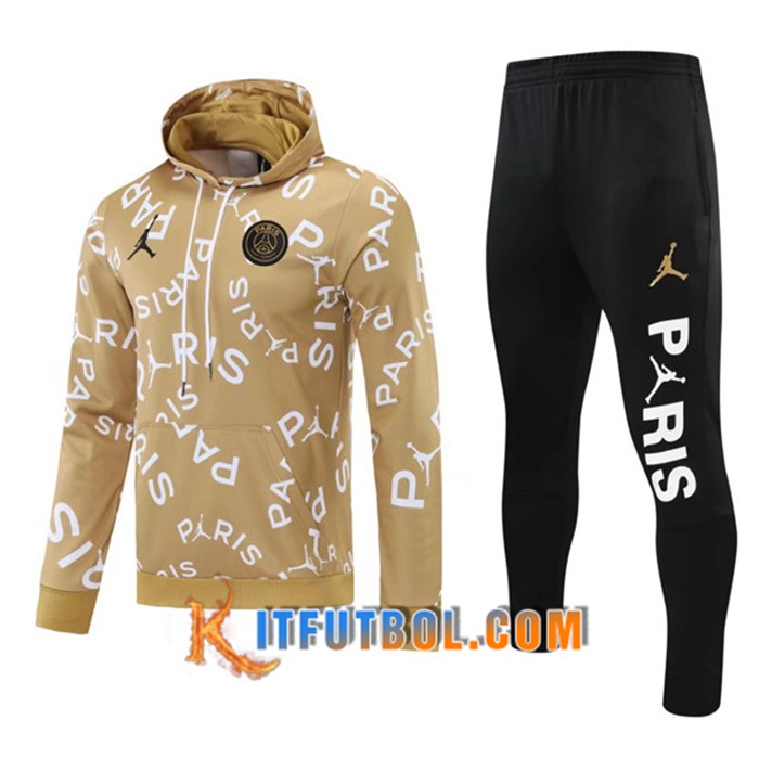 Chaqueta Con Capucha Chandal Jordan PSG Amarillo 2020/2021