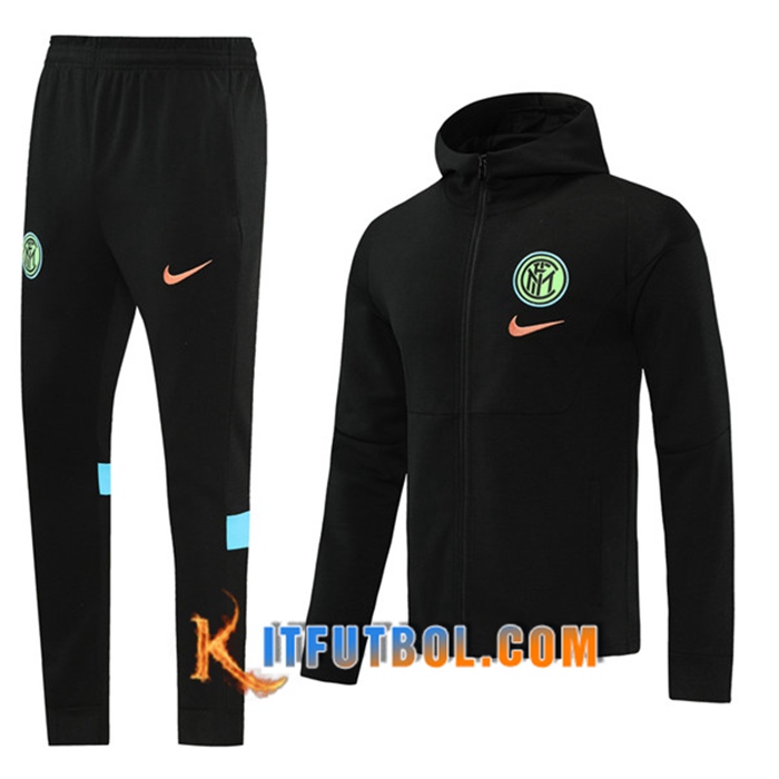 Chaqueta Con Capucha Chandal Inter Milan Negro 2020/2021