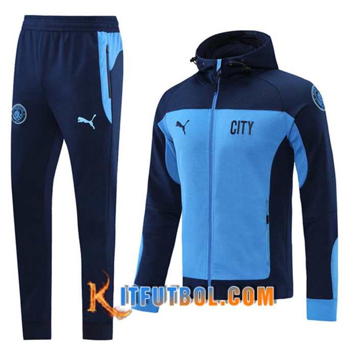 Chaqueta Con Capucha Chandal Manchester City Azul Marino 2020/2021