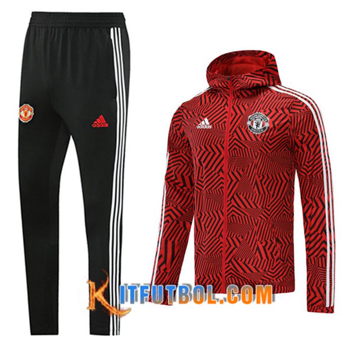 Rompevientos Chandal De Futbol Manchester United Negro/Rojo 2020/2021