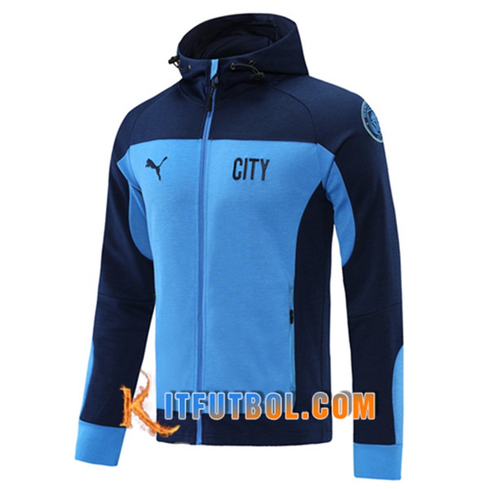 Chaqueta Con Capucha Manchester City Azul Marino 2020/2021