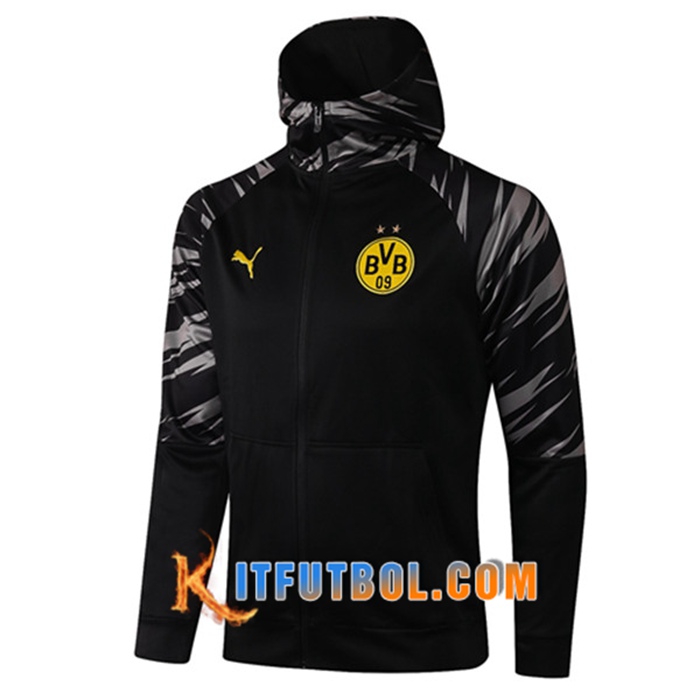 Chaqueta Con Capucha Dortmund BVB Negro 2020/2021