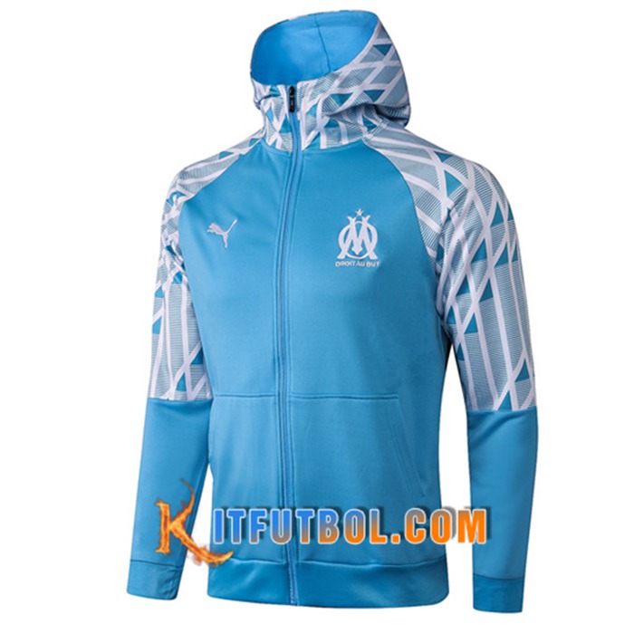 Chaqueta Con Capucha Marsella OM Azul 2020/2021