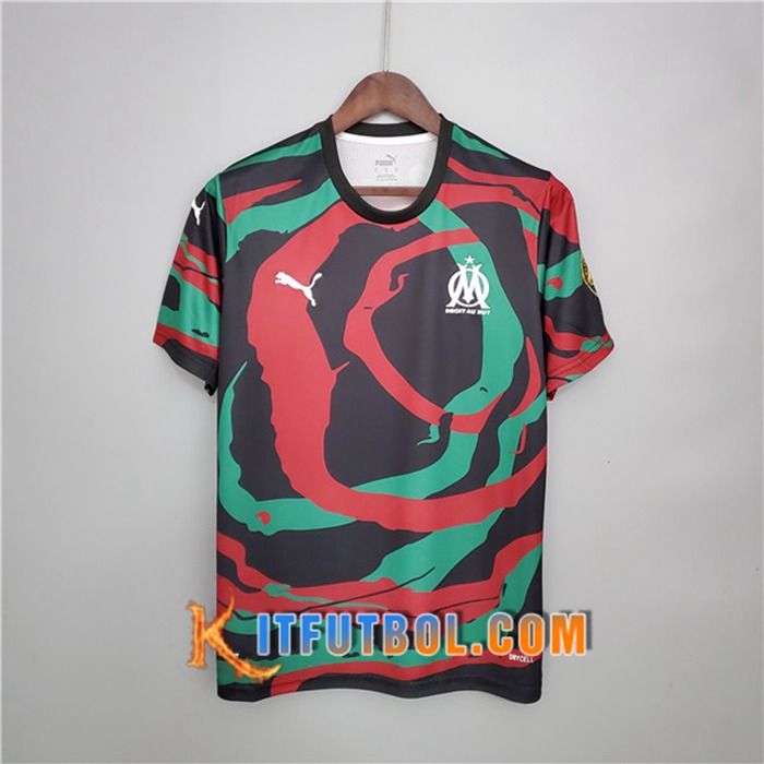 Camiseta Marsella OM Africa Special Edition Rojo/Negro/Verde 2021/2022