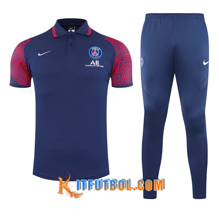 Camiseta Polo PSG + Pantalones Marin Azul 2021/2022
