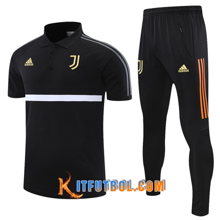 Camiseta Polo Juventus + Pantalones Negro/Blanca 2021/2022