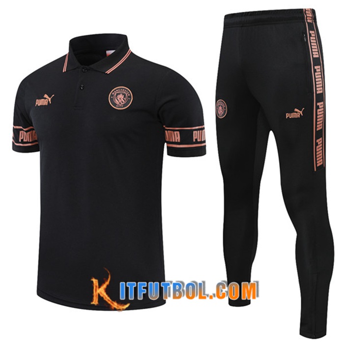 Camiseta Polo Manchester City + Pantalones Negro 2021/2022