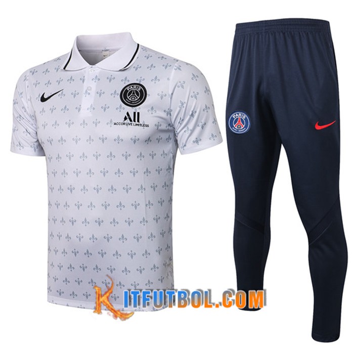 Camiseta Polo PSG + Pantalones Blanca 2021/2022