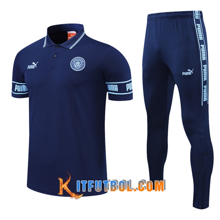 Camiseta Polo Manchester City + Pantalones Azul 2021/2022
