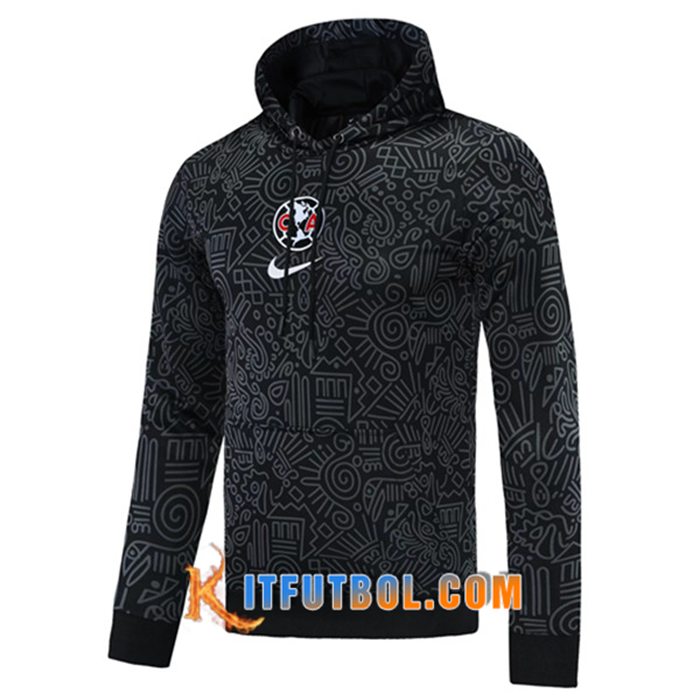 Sudadera De Entrenamiento Capucha Club America Negro 2021/2022